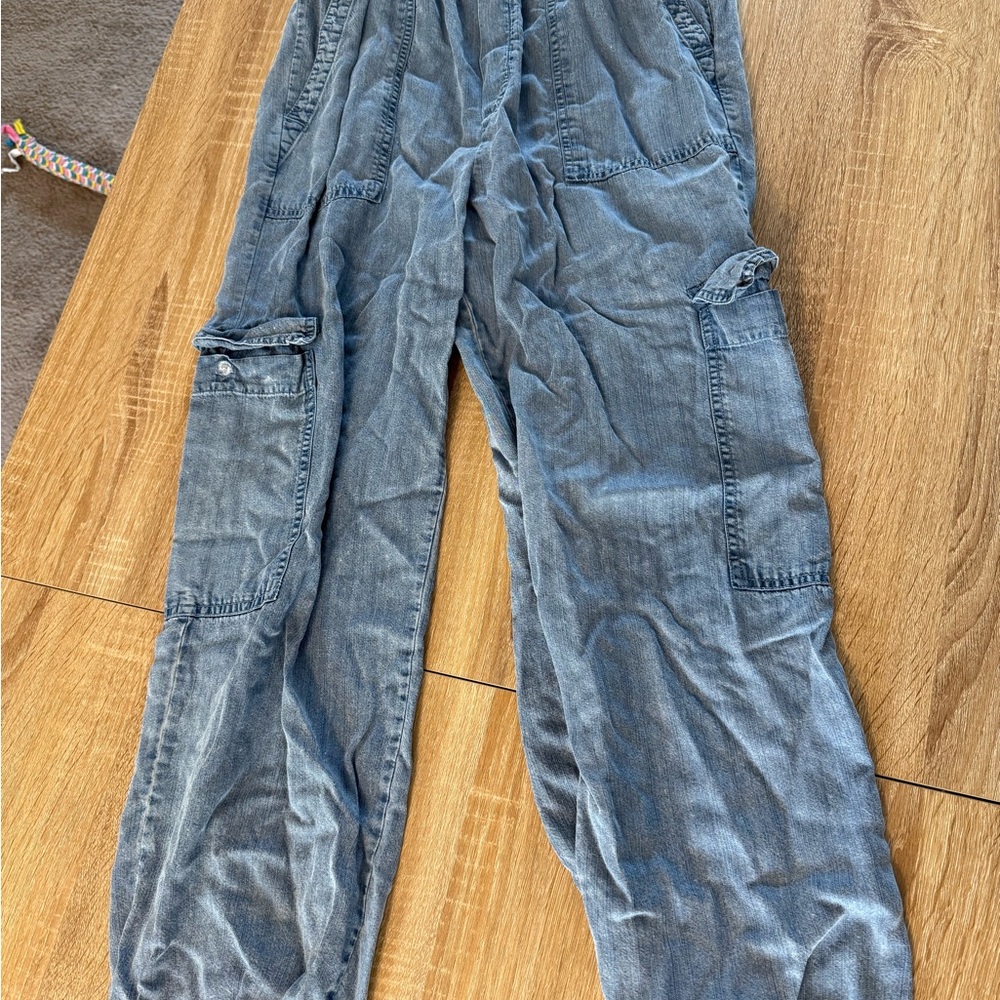 Women’s Blue Cargo Jeans - Lightweight